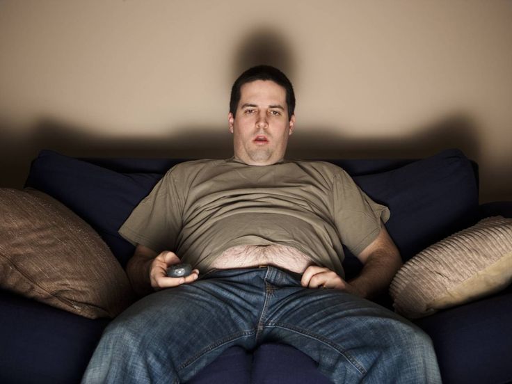 Before - Unmotivated person sitting on a couch